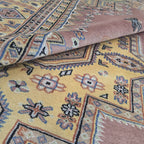 6x9 Copper Geometric Handmade Cotton & Wool Silk Touch Rug | Premium Luxury Area Rug