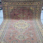 6x9 Copper Geometric Handmade Cotton & Wool Silk Touch Rug | Premium Luxury Area Rug