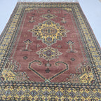 6x9 Copper Geometric Handmade Cotton & Wool Silk Touch Rug | Premium Luxury Area Rug