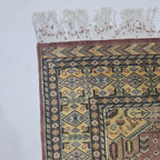 6x9 Copper Geometric Handmade Cotton & Wool Silk Touch Rug | Premium Luxury Area Rug