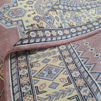 6x9 Copper Geometric Handmade Cotton & Wool Silk Touch Rug | Premium Luxury Area Rug