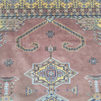 6.5x9.5 Handmade Kafkazi Copper Area Rug – Azo Free Geometric Wool, Cotton & Silk Touch Rug
