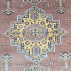 6.5x9.5 Handmade Kafkazi Copper Area Rug – Azo Free Geometric Wool, Cotton & Silk Touch Rug