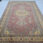 6x9 Copper Geometric Handmade Cotton & Wool Silk Touch Rug | Premium Luxury Area Rug