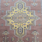 6x9 Copper Geometric Handmade Cotton & Wool Silk Touch Rug | Premium Luxury Area Rug