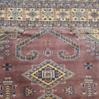 6x9 Copper Geometric Handmade Cotton & Wool Silk Touch Rug | Premium Luxury Area Rug