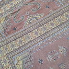 6x9 Copper Geometric Handmade Cotton & Wool Silk Touch Rug | Premium Luxury Area Rug