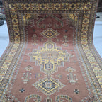 6x9 Copper Geometric Handmade Cotton & Wool Silk Touch Rug | Premium Luxury Area Rug