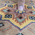 6x9 Copper Geometric Handmade Cotton & Wool Silk Touch Rug | Premium Luxury Area Rug