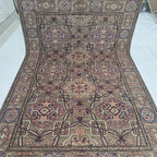 6x9 Brown Super Kazak Geometric Area Rug | Handmade Wool & Cotton Rug