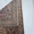 6x9 Brown Super Kazak Geometric Area Rug | Handmade Wool & Cotton Rug