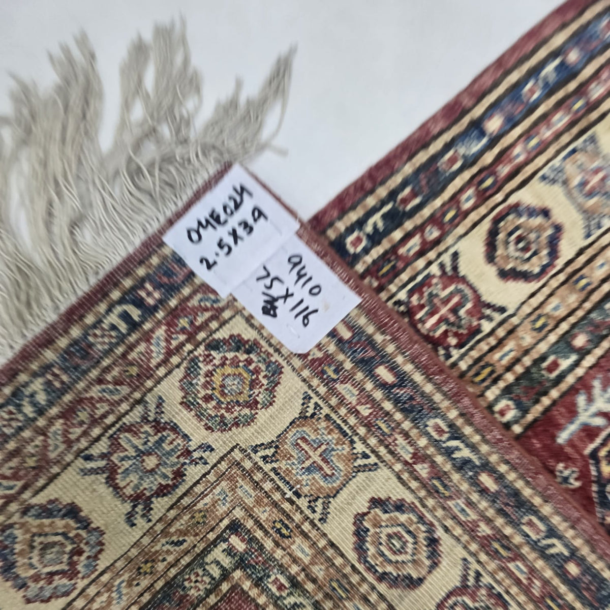 2.5x4 Red Super Kazak Geometric Area Rug | Handmade Wool & Cotton Rug