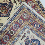 2.5x4 Beige Super Kazak Geometric Area Rug | Handmade Wool & Cotton Rug