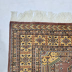 6x9 Orange Kafkazi Geometric Area Rug | Handmade Wool & Cotton Rug
