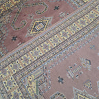 6x9 Orange Kafkazi Geometric Area Rug | Handmade Wool & Cotton Rug