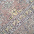 6x10 Orange Kafkazi Geometric Area Rug | Handmade Wool & Cotton Rug