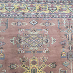 6x10 Orange Kafkazi Geometric Area Rug | Handmade Wool & Cotton Rug