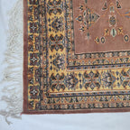7x10 Orange Kafkazi Geometric Area Rug | Handmade Wool, Cotton & Silk Rug