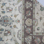 5x8 Beige Chobi Floral Area Rug | Handmade Wool & Cotton Rug