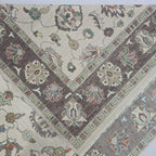 5x8 Beige Chobi Floral Area Rug | Handmade Wool & Cotton Rug