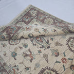 5x8 Beige Chobi Floral Area Rug | Handmade Wool & Cotton Rug