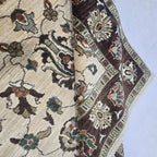5x8 Beige Chobi Floral Area Rug | Handmade Wool & Cotton Rug