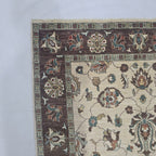 5x8 Beige Chobi Floral Area Rug | Handmade Wool & Cotton Rug