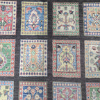 5.5x8 Black Gul-e-Ayena Area Rug | Handmade Wool & Cotton Rug