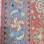 6x9 Red Heriz Floral Area Rug | Handmade Wool & Cotton Rug