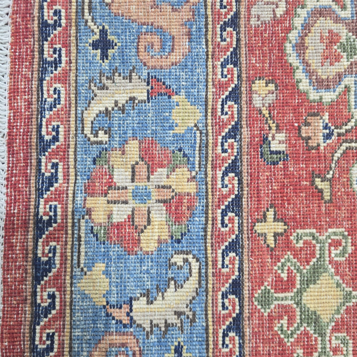 6x9 Red Heriz Floral Area Rug | Handmade Wool & Cotton Rug