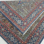 6x6 Brown Chobi Floral Area Rug | Handmade Wool & Cotton Rug