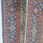 6x6 Brown Chobi Floral Area Rug | Handmade Wool & Cotton Rug