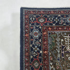6x6 Brown Chobi Floral Area Rug | Handmade Wool & Cotton Rug
