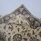 5x6.5 Beige Chobi Floral Area Rug | Handmade Wool & Cotton Rug