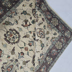 5x6.5 Beige Chobi Floral Area Rug | Handmade Wool & Cotton Rug