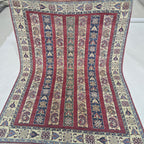 5x6.5 Red Shawl Area Rug | Handmade Wool & Cotton Rug