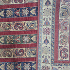 5x6.5 Red Shawl Area Rug | Handmade Wool & Cotton Rug