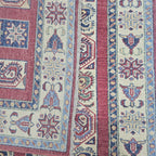 5x6.5 Red Shawl Area Rug | Handmade Wool & Cotton Rug