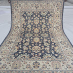 3x5 Gray Chobi Floral Area Rug | Handmade Wool & Cotton Rug