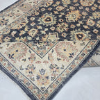 3x5 Gray Chobi Floral Area Rug | Handmade Wool & Cotton Rug