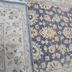 3x5 Gray Chobi Floral Area Rug | Handmade Wool & Cotton Rug