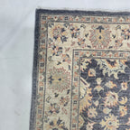 3x5 Gray Chobi Floral Area Rug | Handmade Wool & Cotton Rug