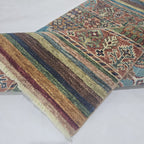 2.5x4 Multi Khurjeen Rainbow Area Rug | Handmade Wool & Cotton Rug