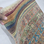 2.5x4 Multi Khurjeen Rainbow Area Rug | Handmade Wool & Cotton Rug