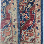2x3 Red Heriz Floral Area Rug | Handmade Wool & Cotton Rug