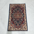 2x3 red Heriz floral handmade wool and cotton area rug with vegetable dyeing