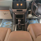 Gray Heritage Geometric Elephant Foot Car Mat | Handmade Cotton & Wool
