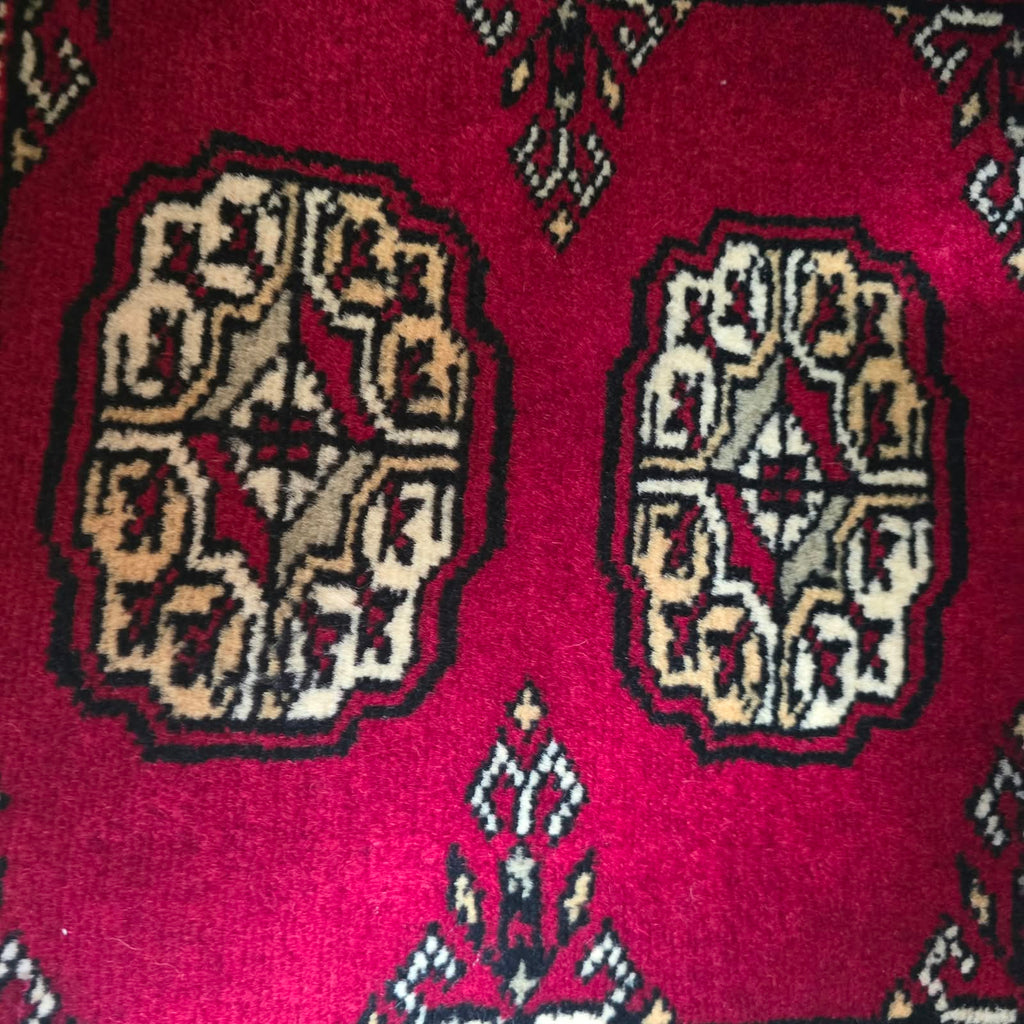 Ruby Red Heritage Elephant Foot Car Mat | Handmade Cotton & Wool