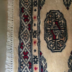 Beige Heritage Elephant Foot Car Mat | Handmade Cotton & Wool