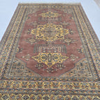 6x9 Copper Geometric Handmade Cotton & Wool Silk Touch Rug | Premium Luxury Area Rug